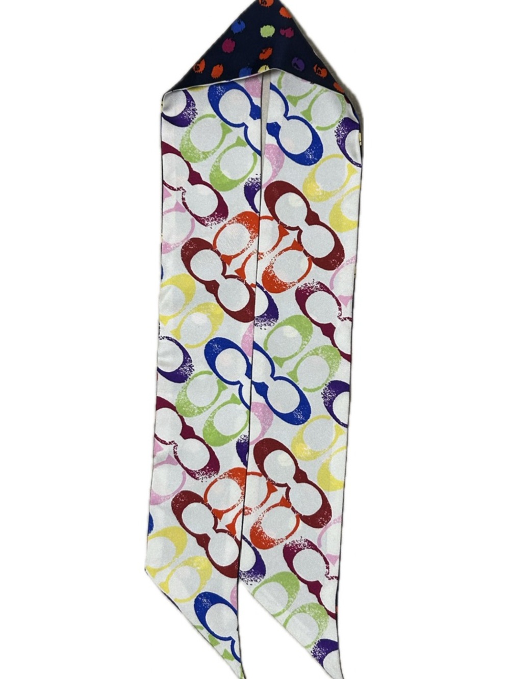 COACH 💯 Silk Skinny Scarf - Picture 3 of 6